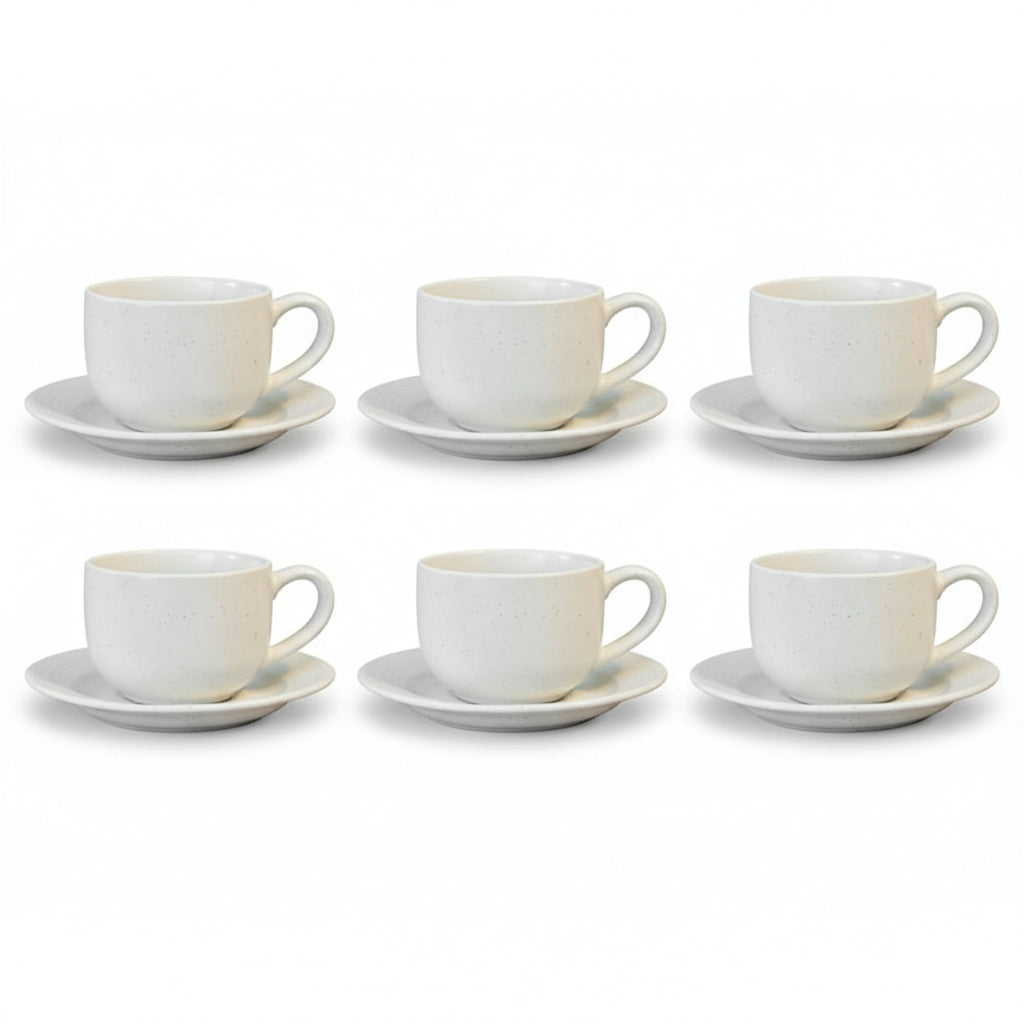 Porcelain Cup & Saucer 220ml White (Set of 12)