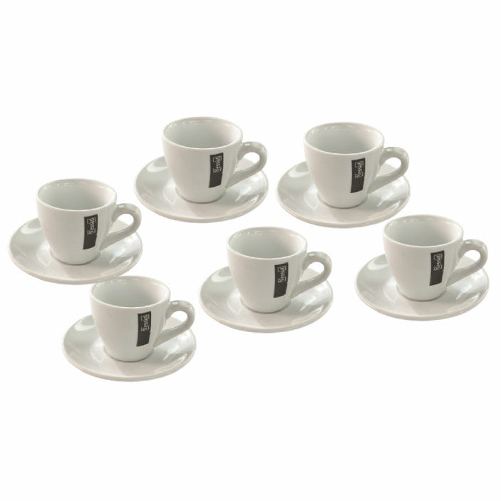 Porcelain Coffee Cup With Saucer 200ml (Set of 6pcs)