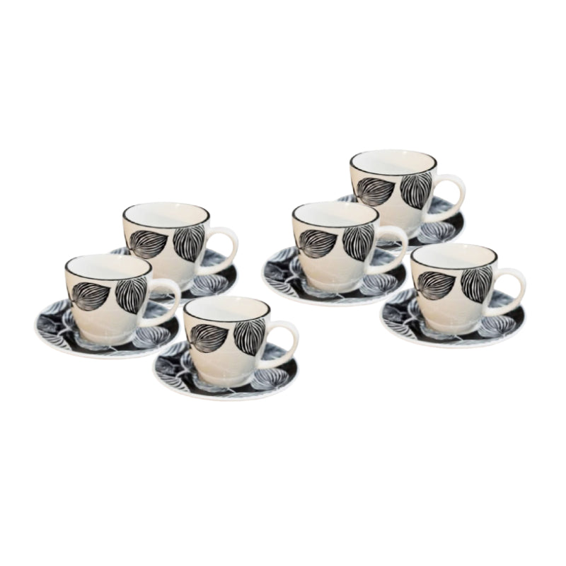 Porcelain Coffee Cup With Saucer (Set of 6) 200ml