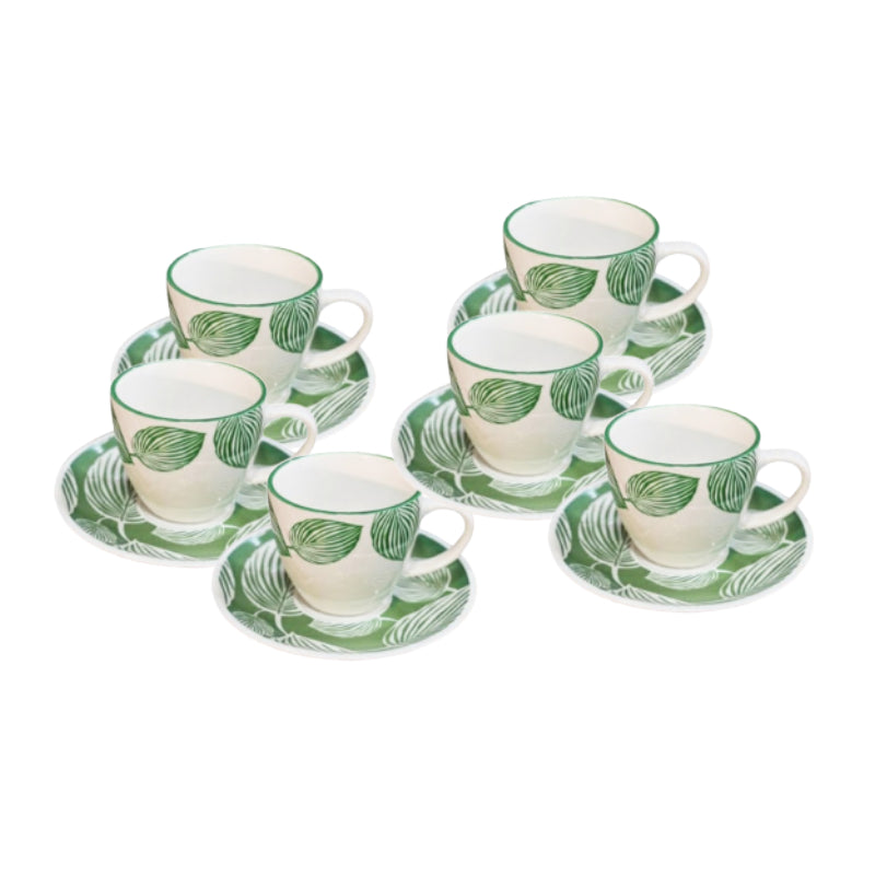 Porcelain Coffee Cup With Saucer (Set of 6) 200ml