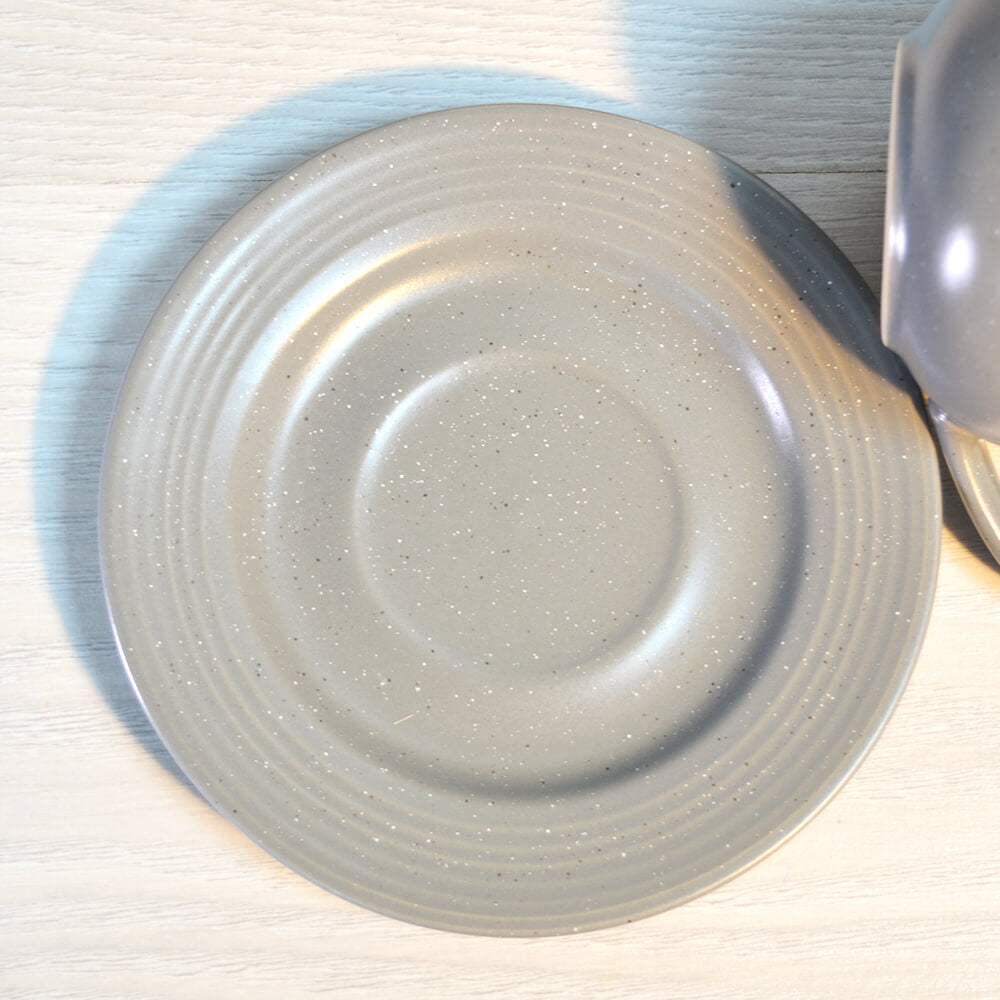 Porcelain Cup & Saucer 220ml Charcoal (Set of 12)