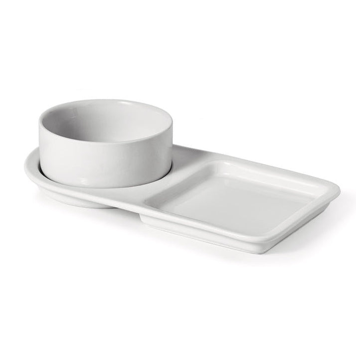 Porcelain Plate With Bowl White