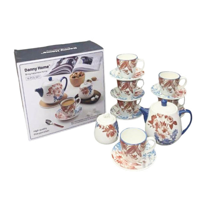 Porcelain Tea Set White (Set of 16pcs)