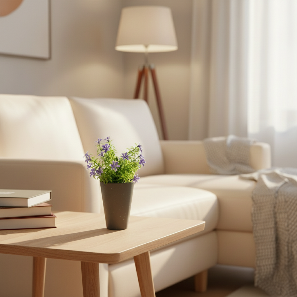 Artificial Potted 6 Petals Flowers Assorted Colors