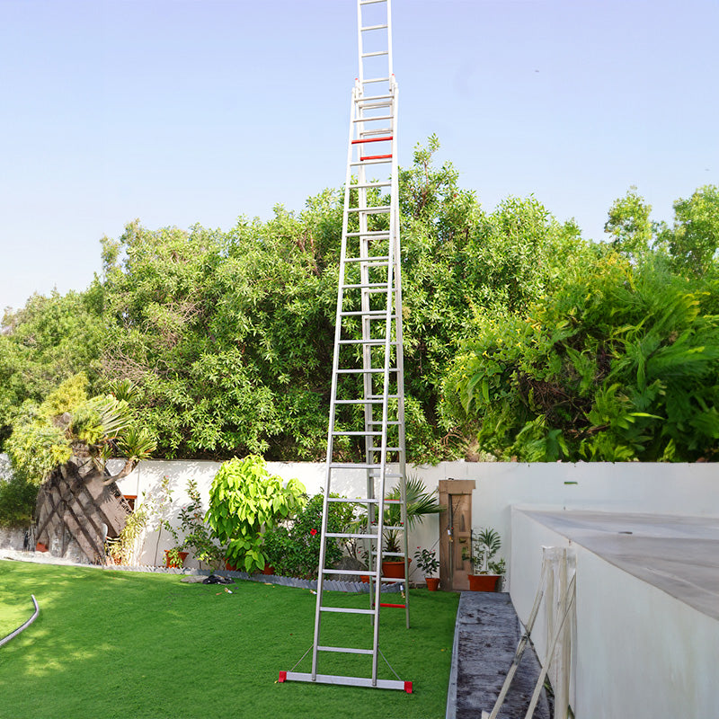 4 Section Aluminium Industrial Ladder 4*14 Steps (4*4Mt) Premium