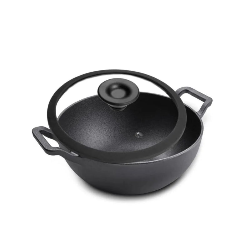 Prestige Cast Iron kadai with Glass Lid 20cm