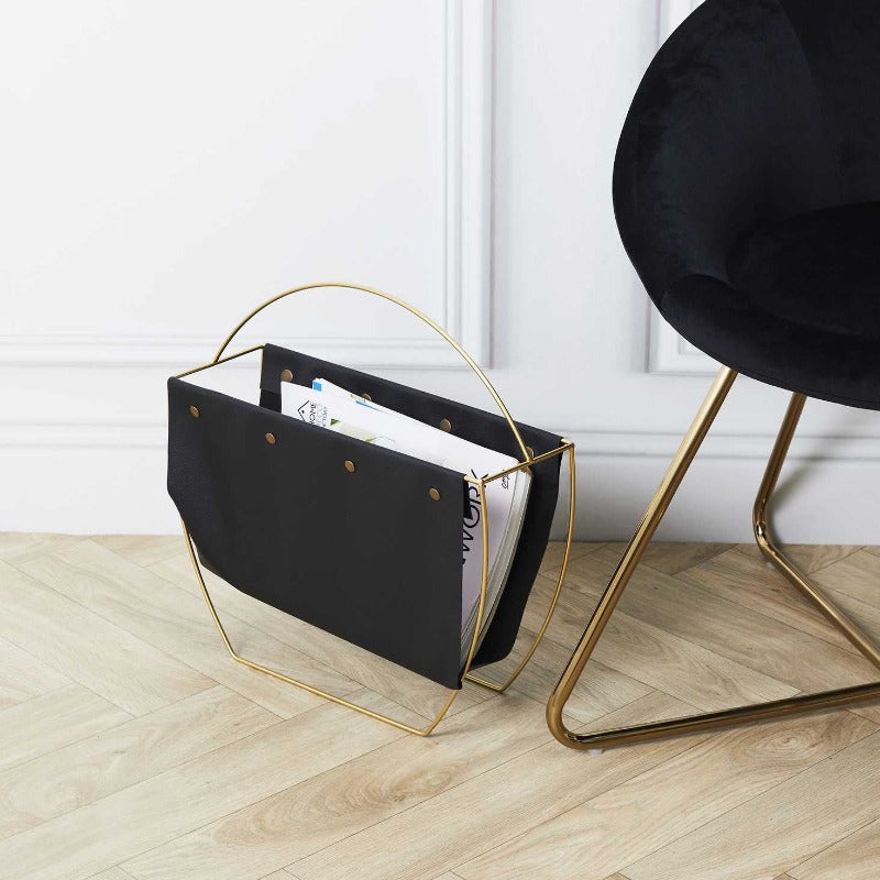 Black and Golding Magazine Rack