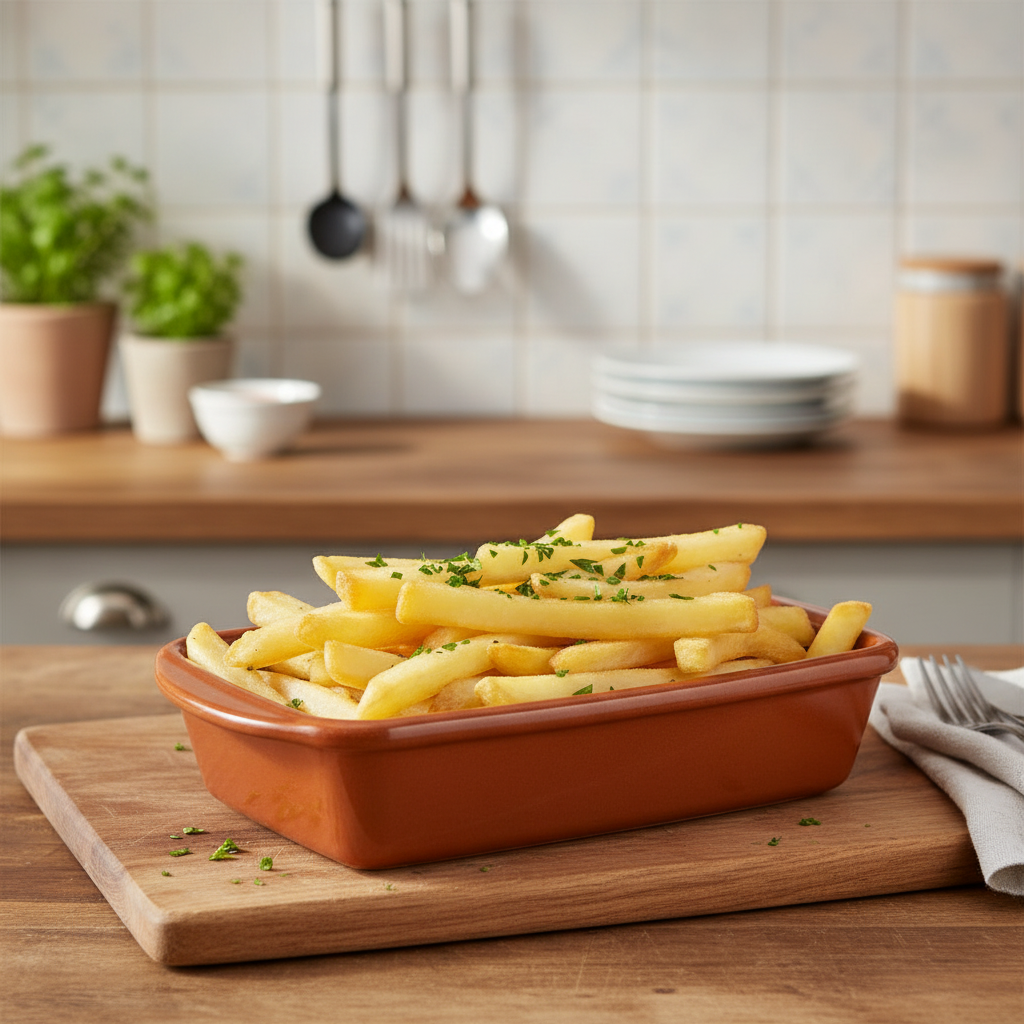 Refractory Clay Rectangular Baking & Serving Tray 18x14 cm