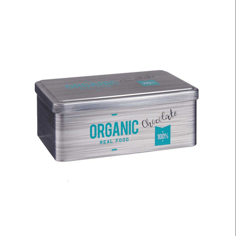 Rectangular Tin Chocolate Organic Can