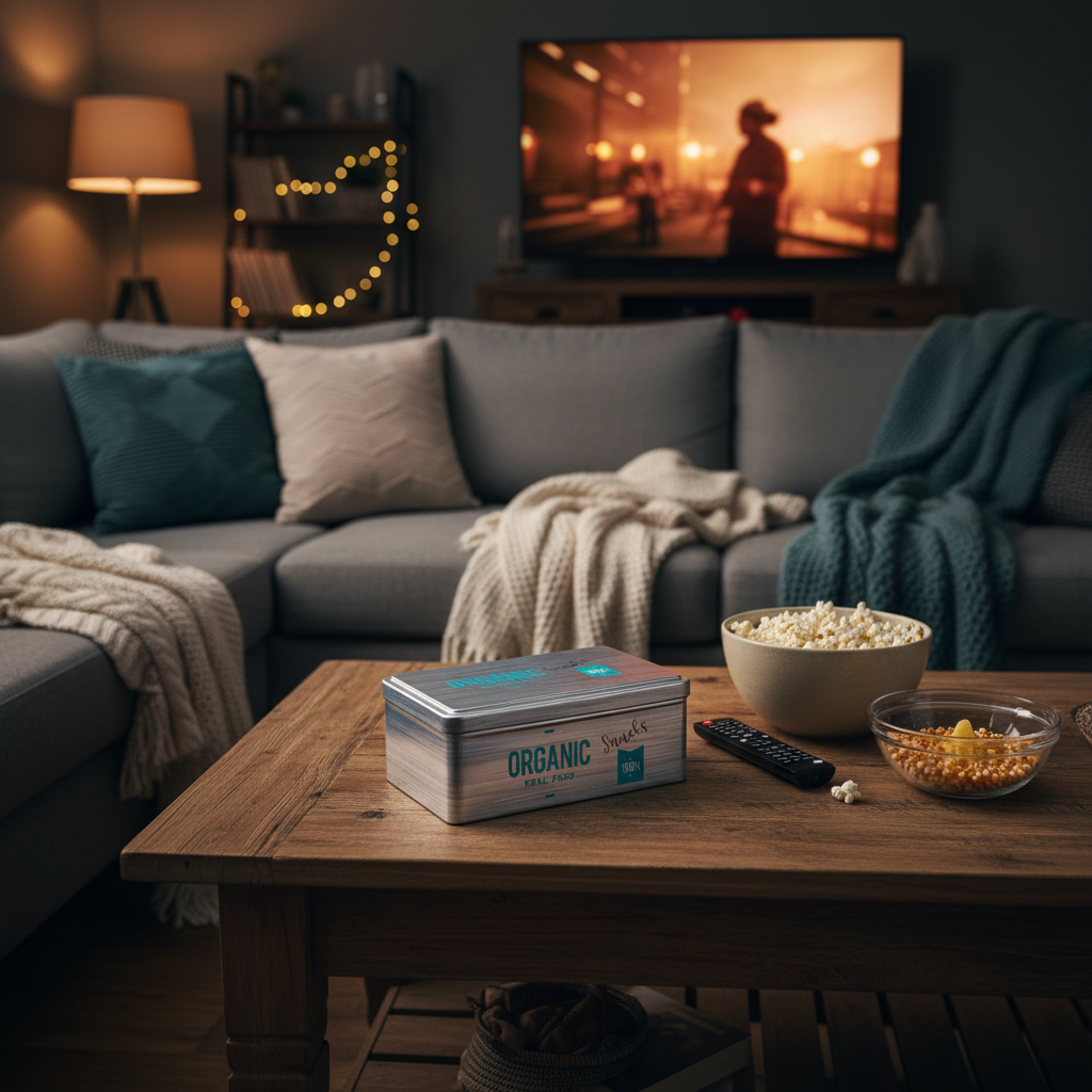 Rectangular Tin Storage Box Snacks