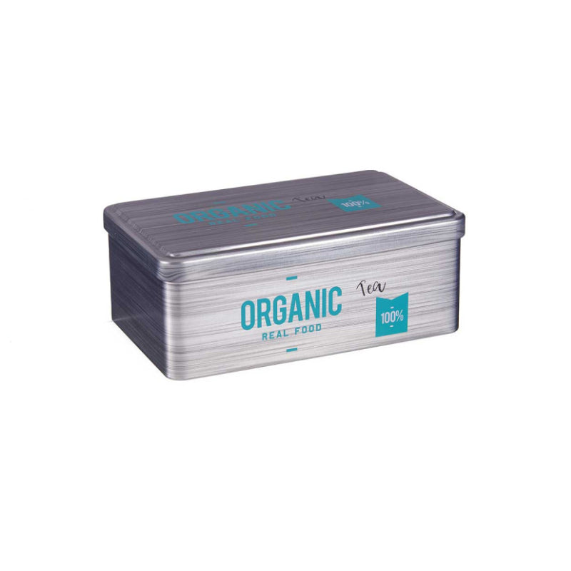 Rectangular Tin Tea Organic Can