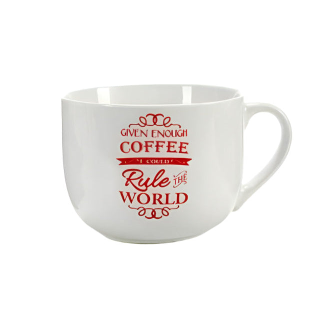 Red Printed Porcelain Coffee Mug 500ml