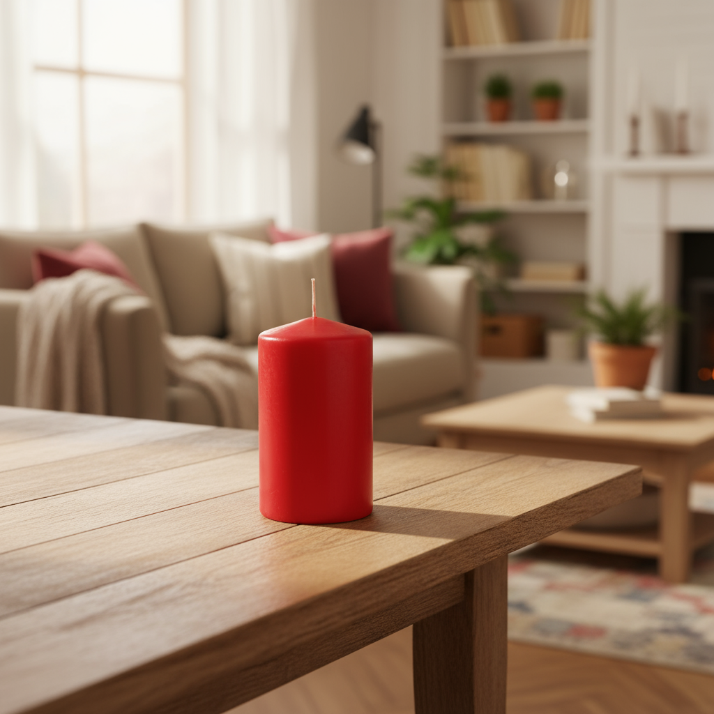 Red Wad Candle 15,5cm