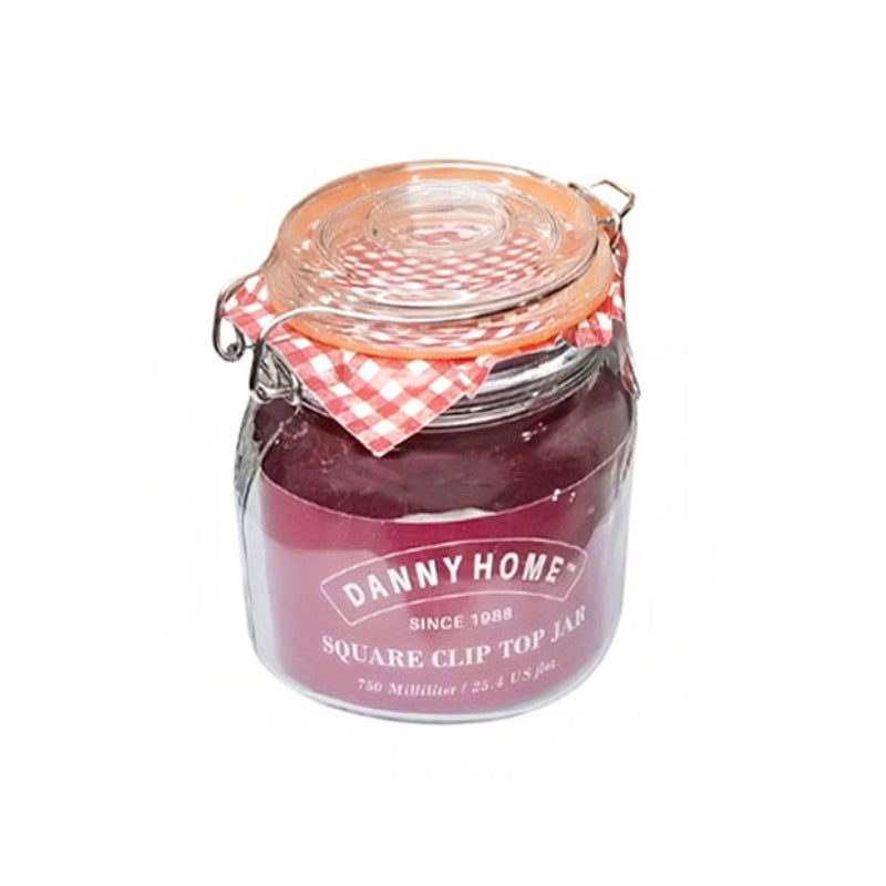 Round Clip Top Jar Glass 1Ltr