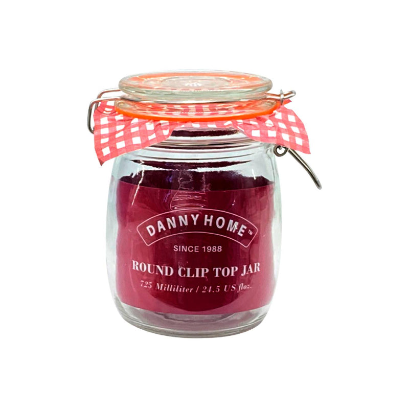 Round Clip Top Jar Glass 9 x 14cm