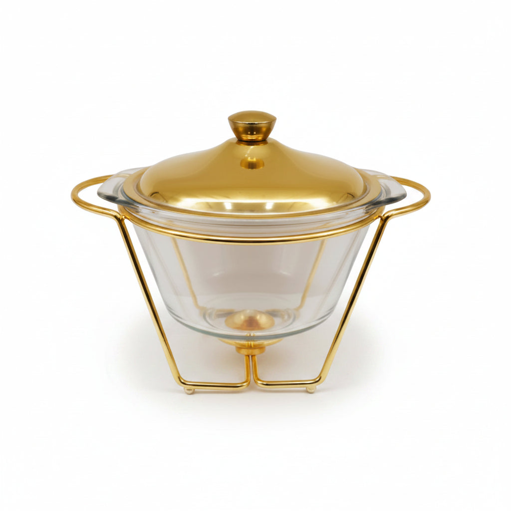 Round Deep Burner Dish 4L Gold