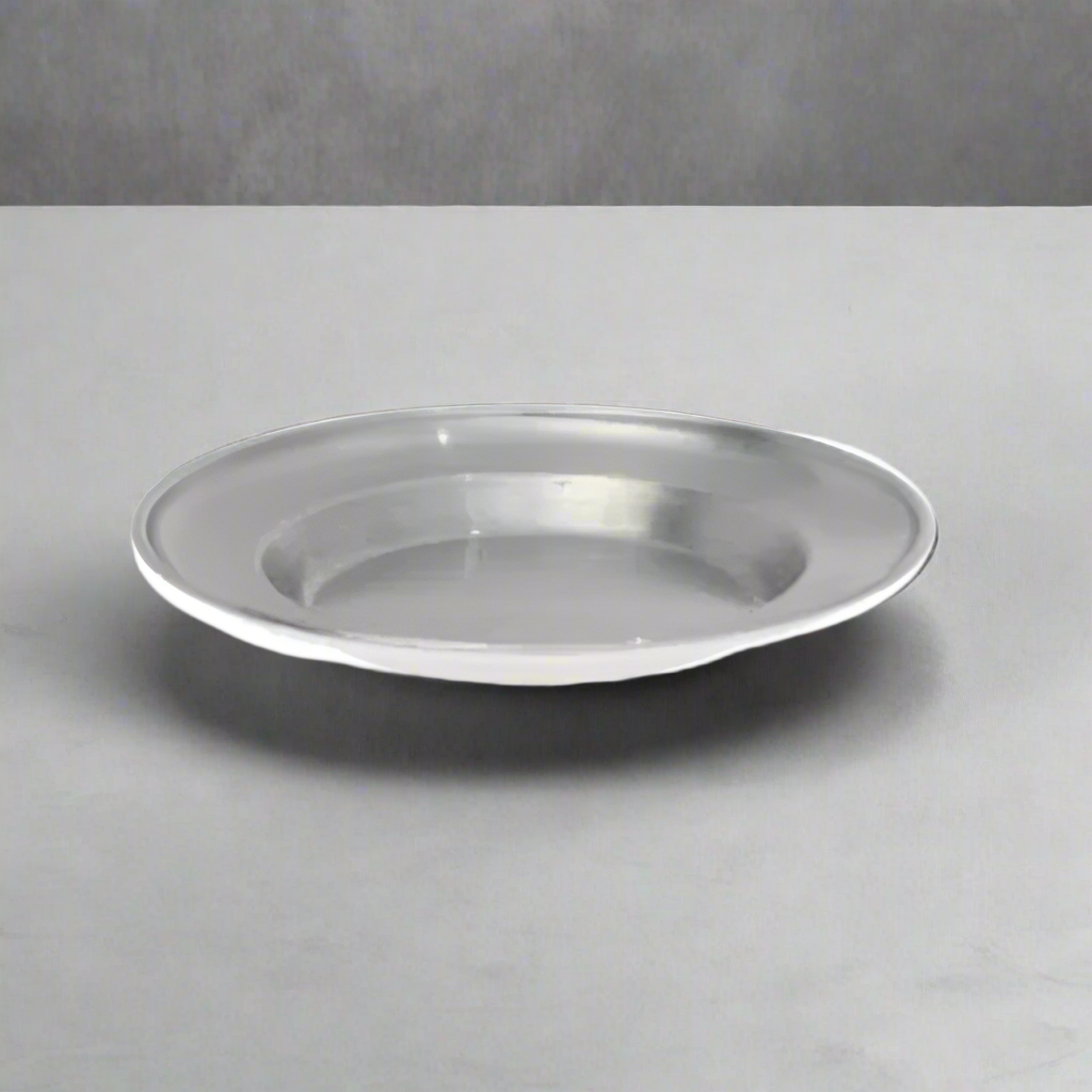 Round Deep Plate Silver 26.5cm