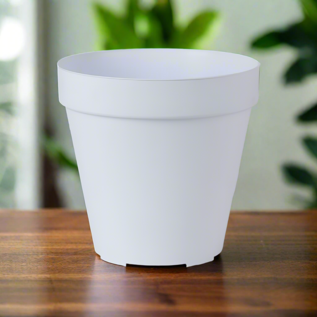 Round Flower Pot 17cm White