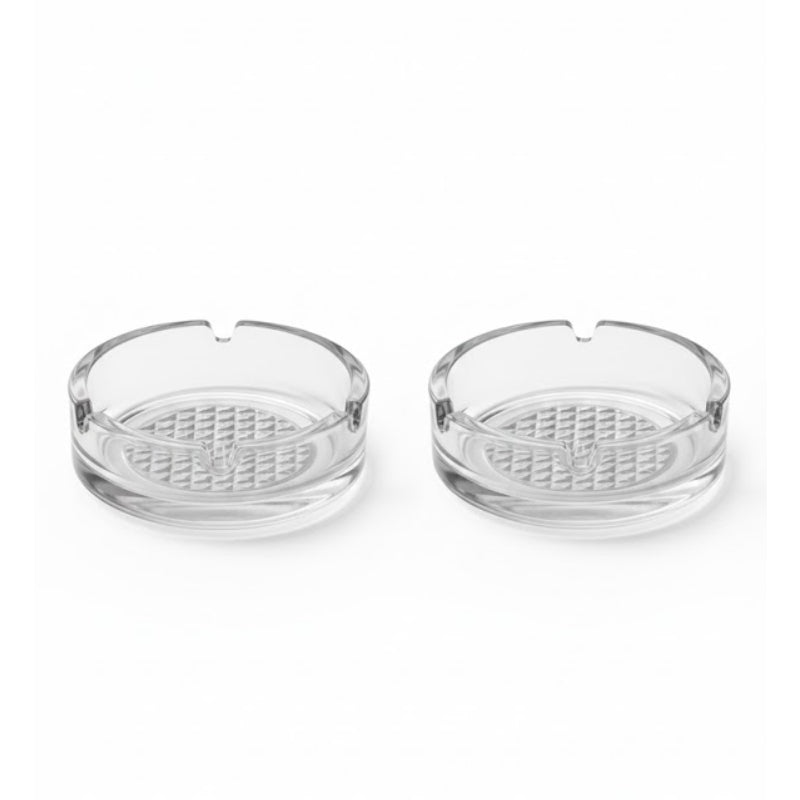 Round Glass Ashtray 10.5cm (Set of 2)