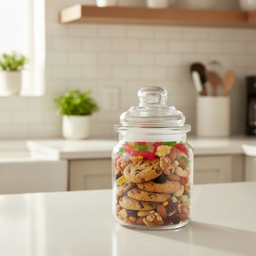 Round Glass Jar With Lid 250ml