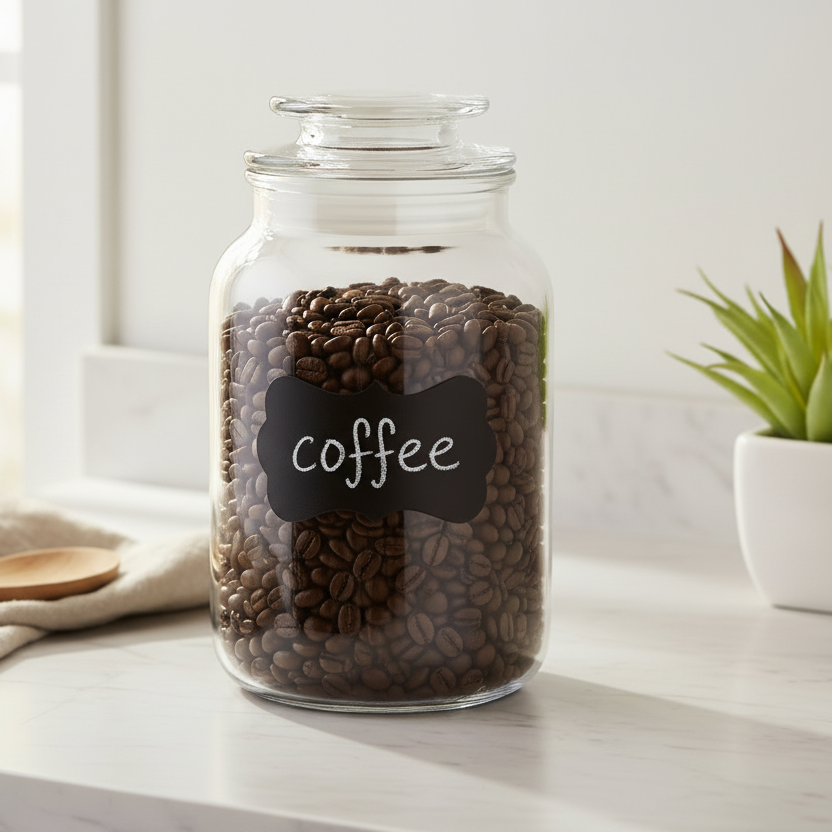 Round Glass Storage Jar With Lid 1200ml