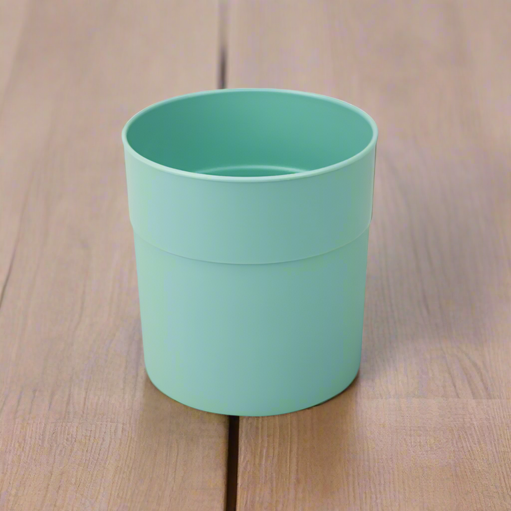 Round Plastic Flowerpot 0.28L Green