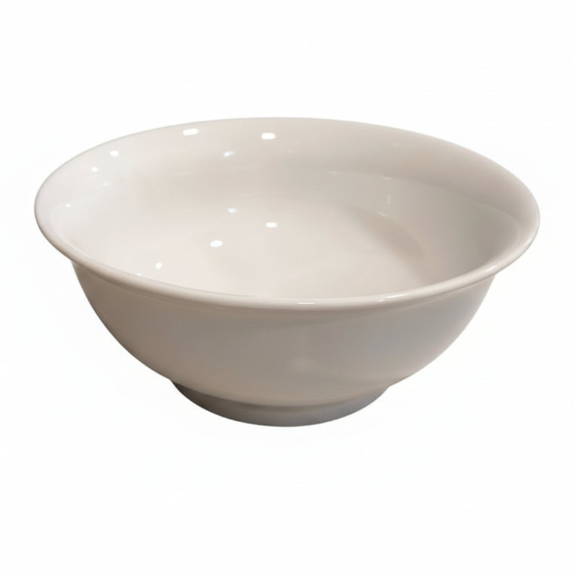 Round Porcelain Salad Bowl 25cm White