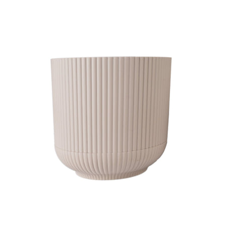 Round striped flower Pot Beige 1.5L