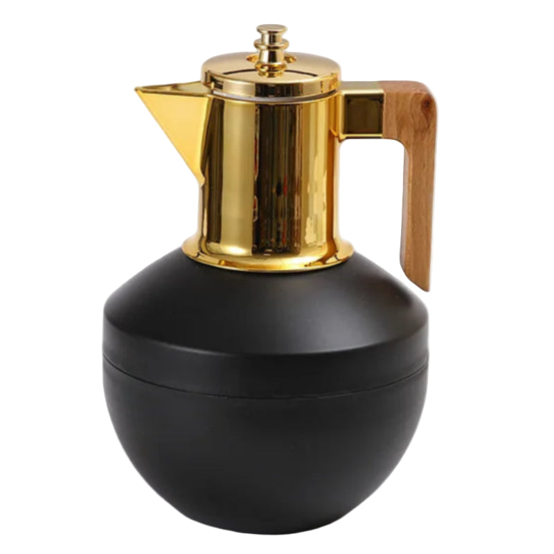 Vacuum Flask With Wooden Handle 1L