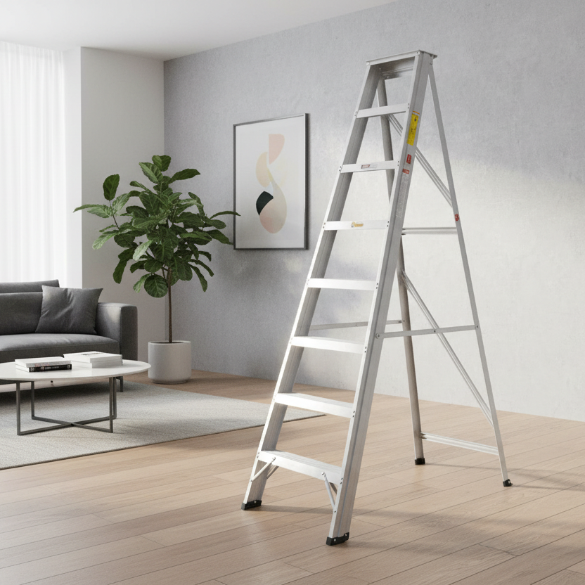 8 Steps Aluminium Ladder Heavy Duty