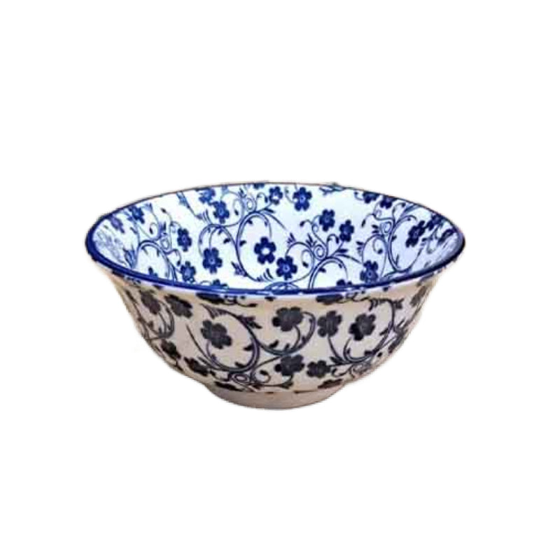 Salad Bowl 8" Blue Flower