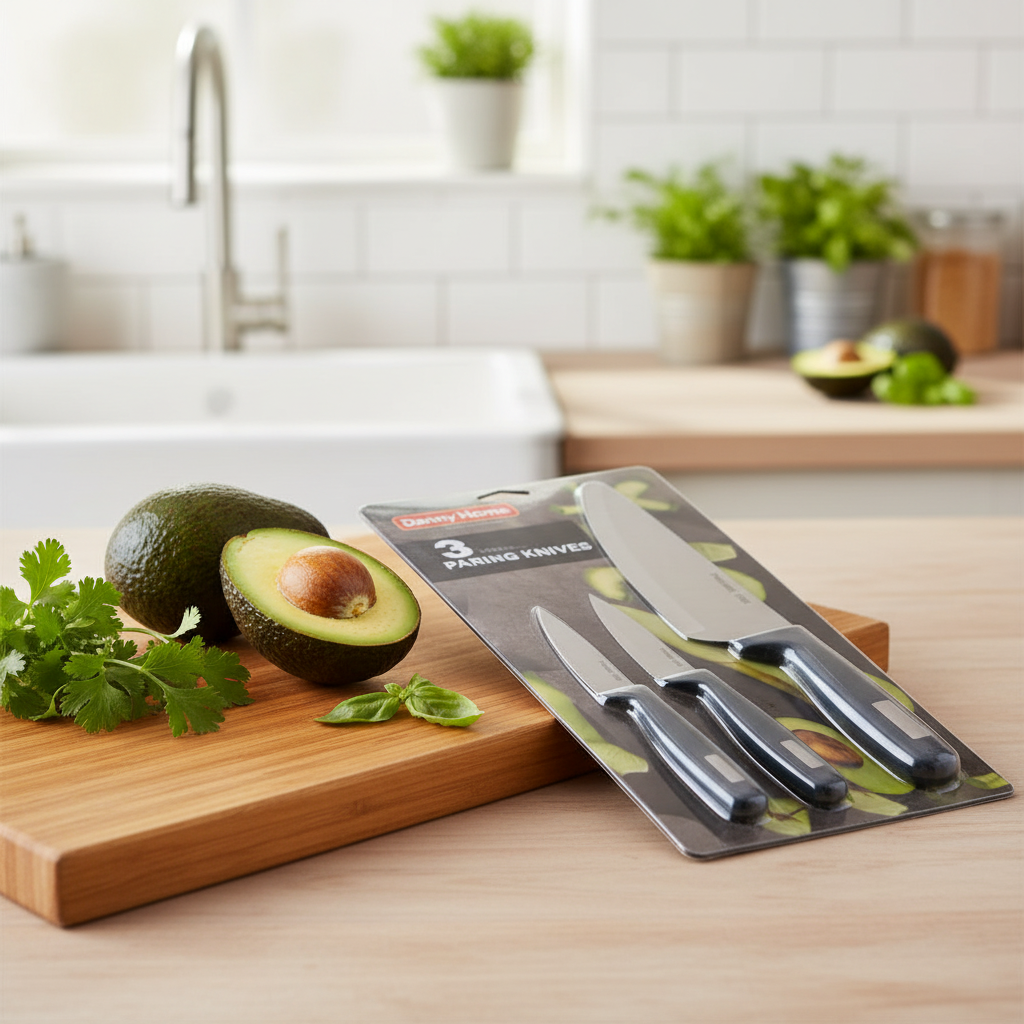 Grey Knife Set 3 Pcs