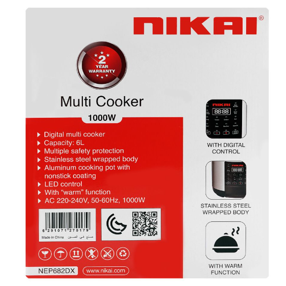 Nikai Pressure Cooker 6 Ltr
