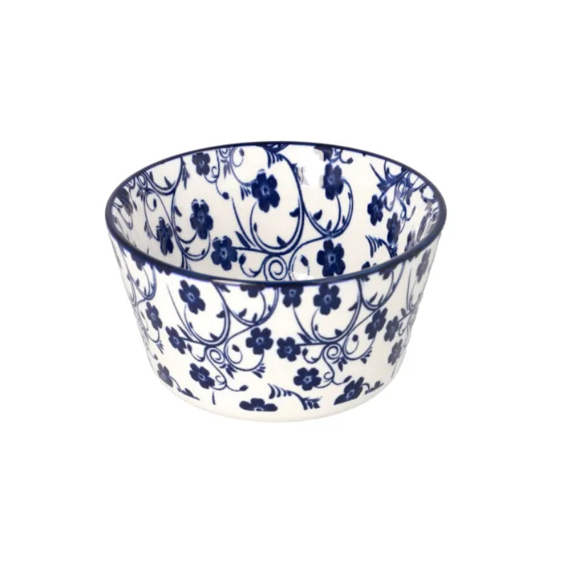 Serving Bowl 3.75" Blue Flower