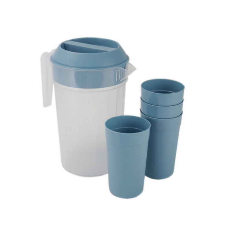 Serving Jug 2L With 4 Water Glass Plastic
