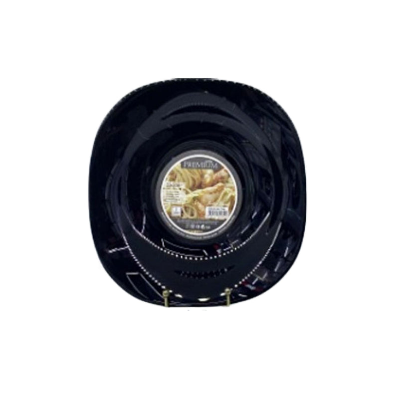 Serving Soup Plate Opal Glass 9" Black