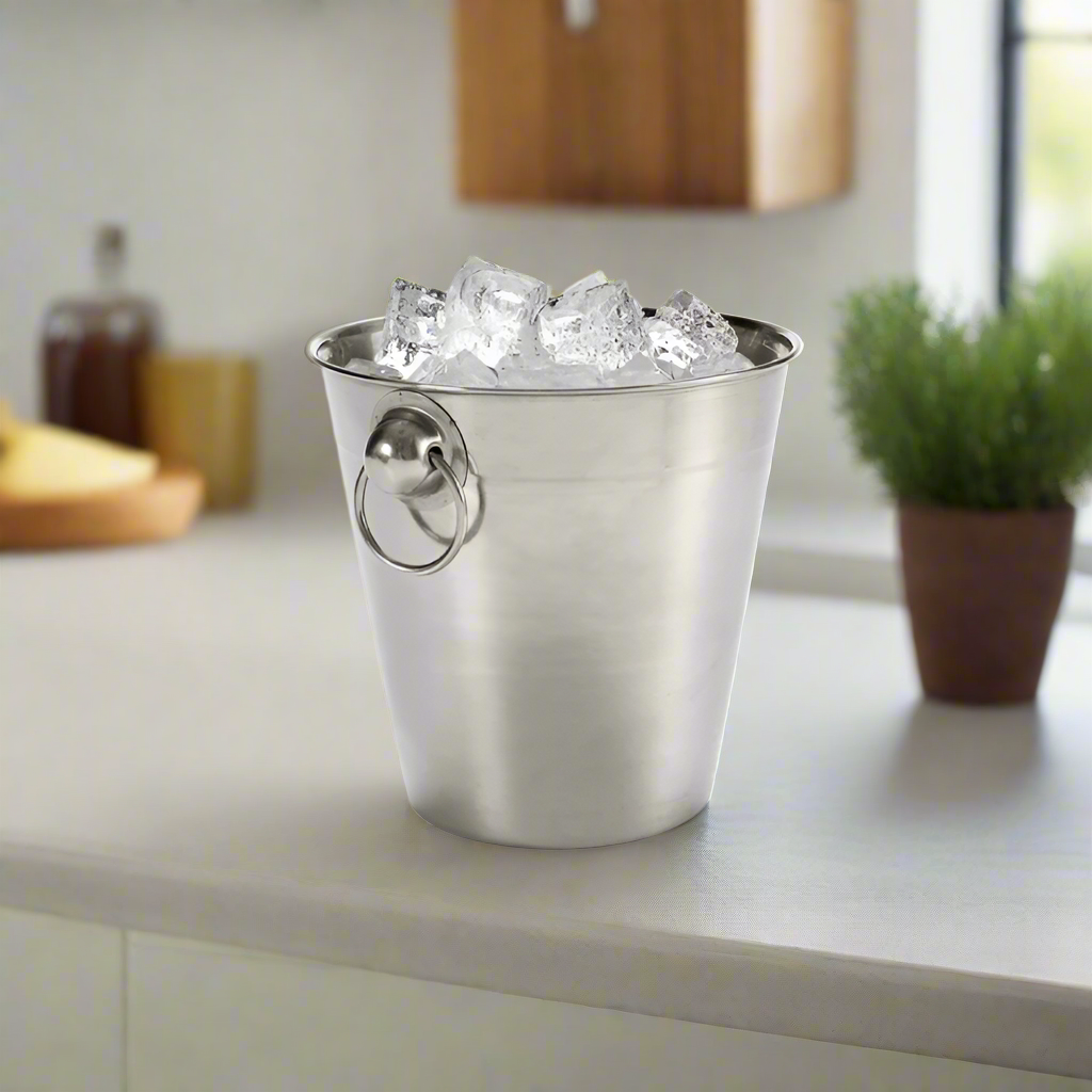 Small Iron Smooth Ice Bucket With Handle