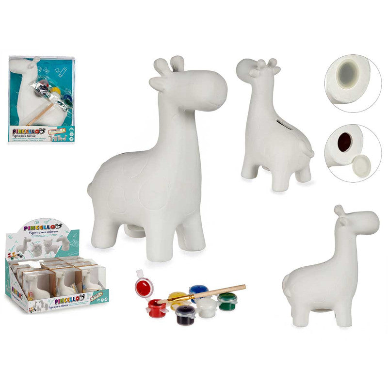 Small Painting Money Box Giraffe Form