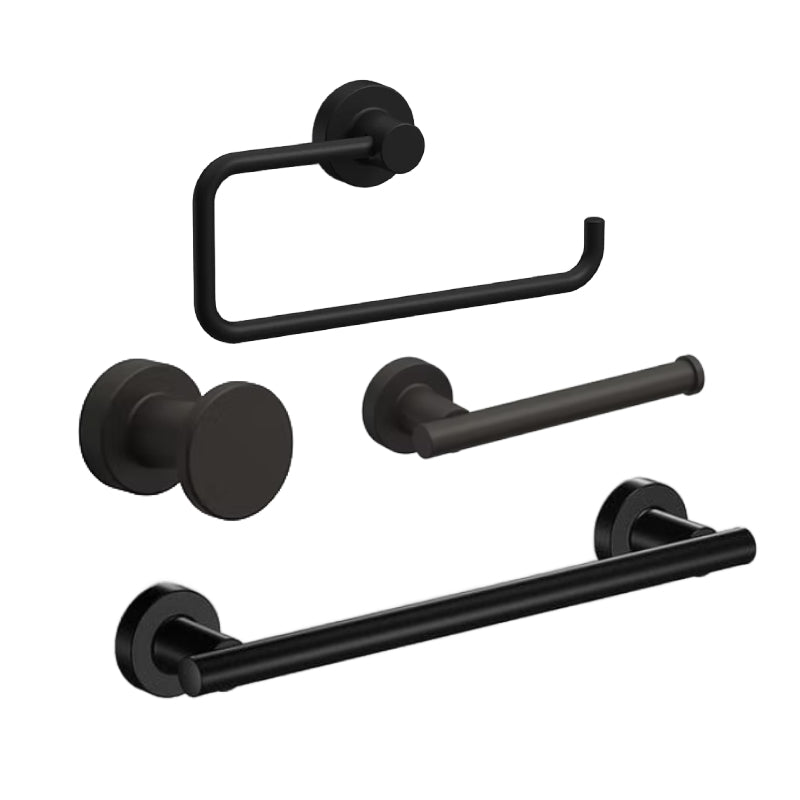 Sonia Stainless Steel Bathroom (Set of 4) Black