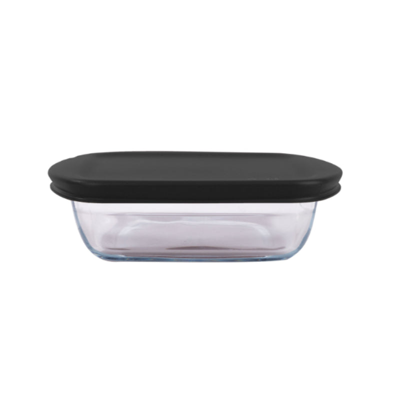 Square Storage Box Glass With Lid 1L