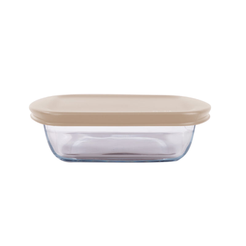 Square Storage Box Glass With Lid 1L