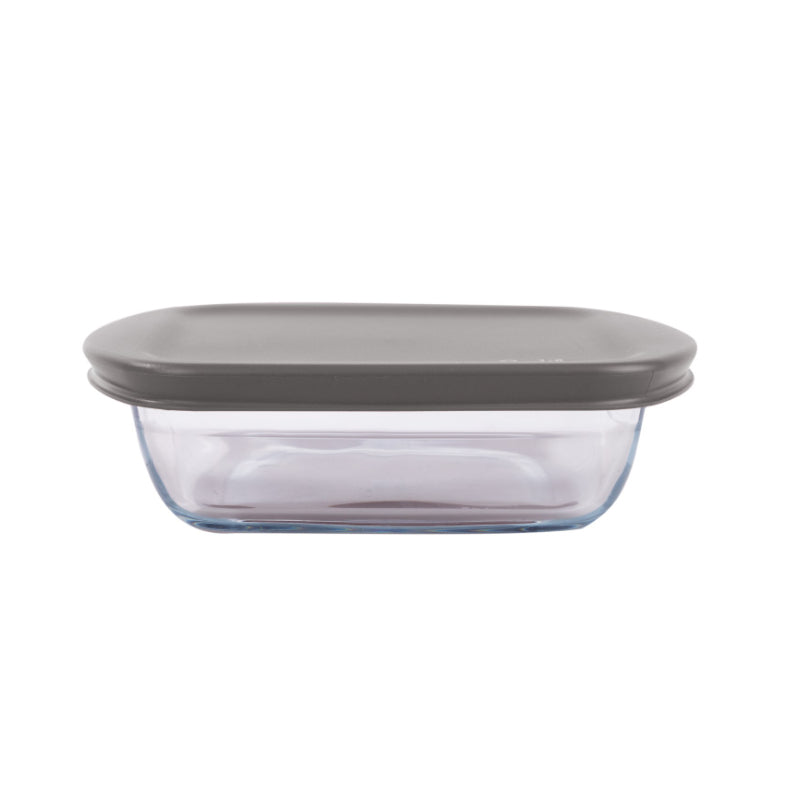Square Storage Box Glass With Lid 1L