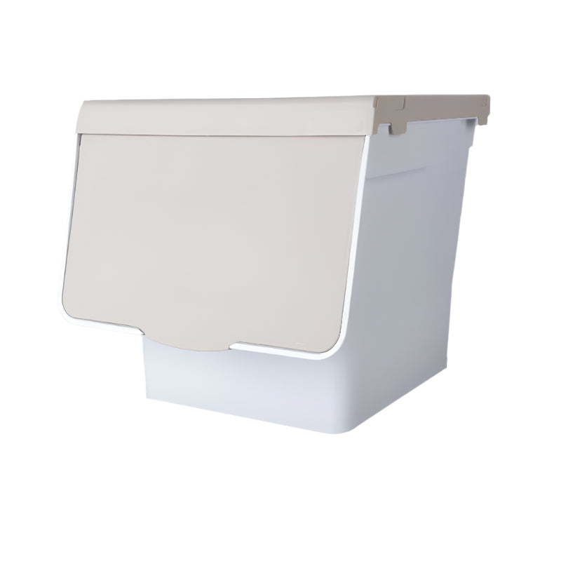 Stackable Container 27L Beige & White