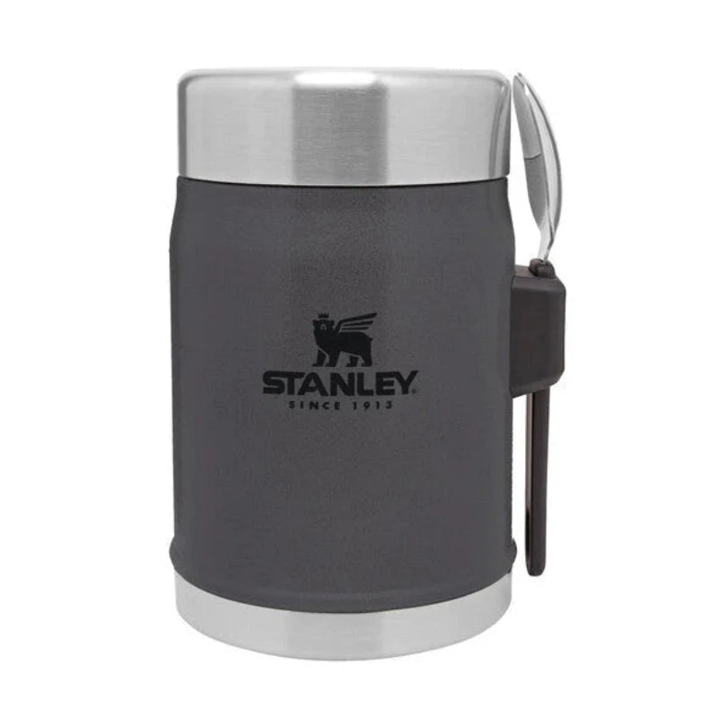 Stanley Classic Legendary Food Jar With Spork 0.4L Charcoal