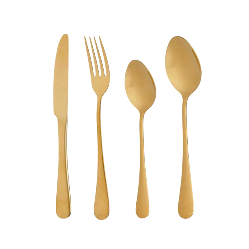 Steel Golden Cutlery Set of 16pcs