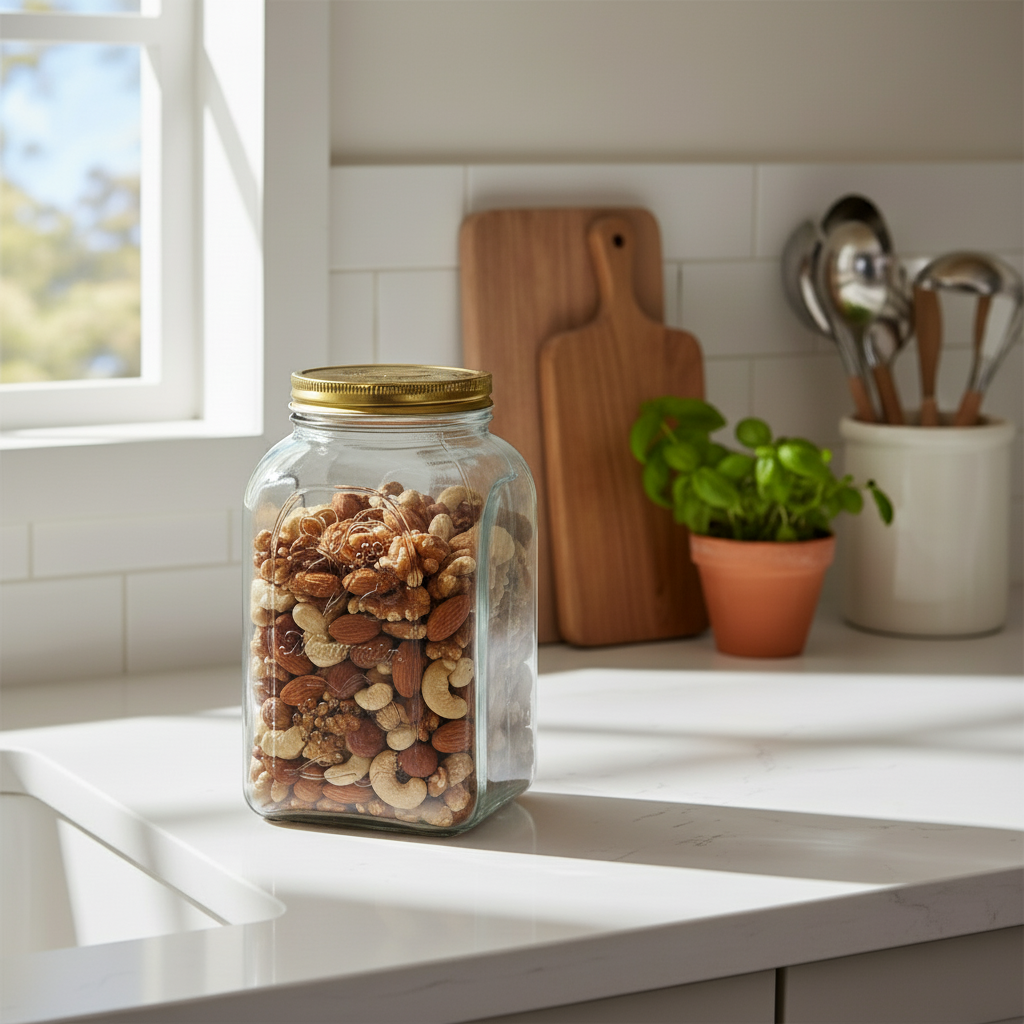Pasabahce Storage Jar with Metal Lid 1.5Ltr