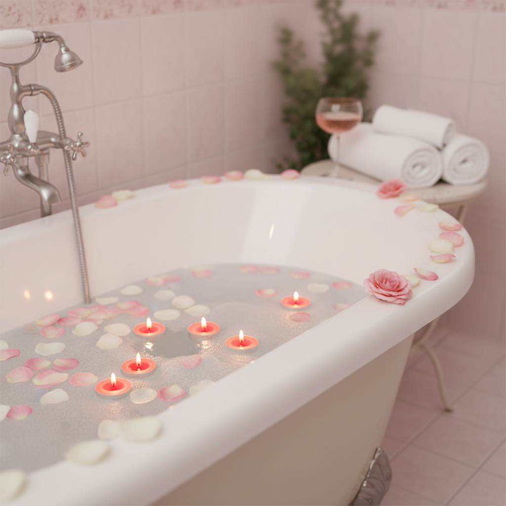 Strawberry Cream Tea Light Candles Set of 18pcs