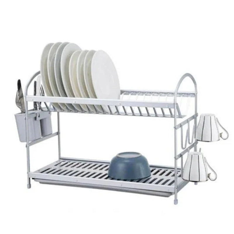 2 Tier Dish Rack Aluminum