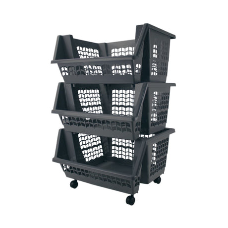Three Layer Kitchen Storage Rack With Wheel