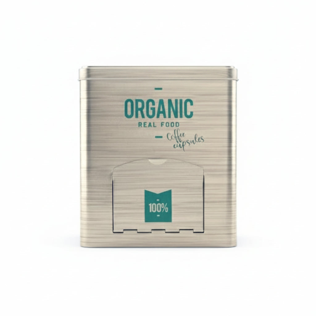 Tin Coffee Capsule Organic Dispenser